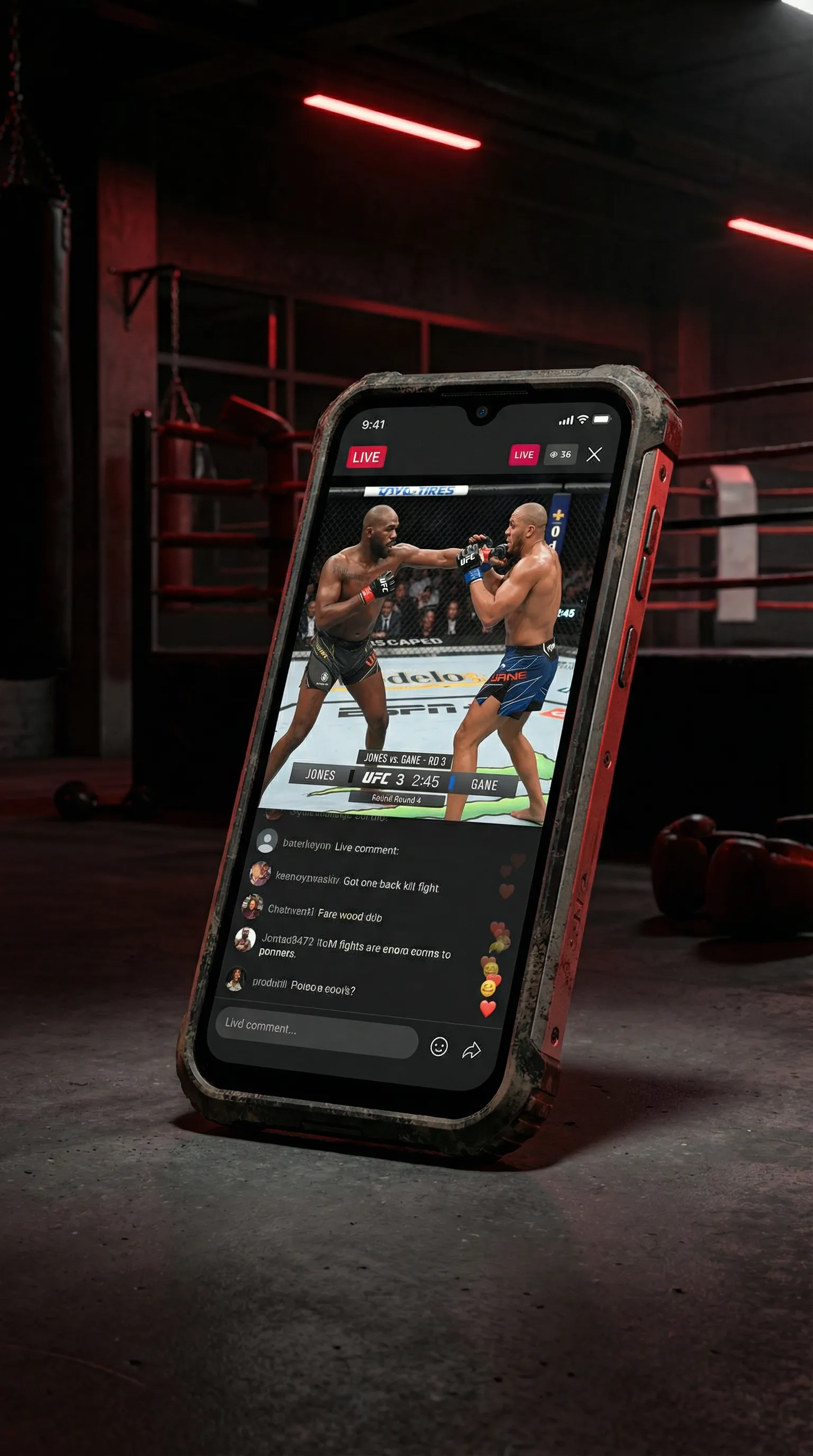 Bsport体育官网 移动端APP格斗直播界面